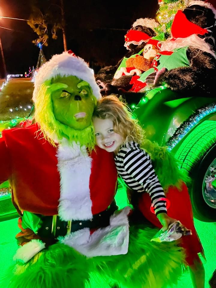 The Grinch Stopped by the Lake Asbury Christmas Light Show